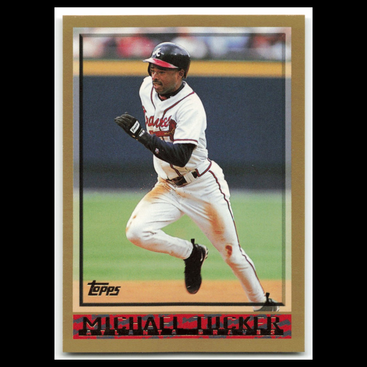Michael Tucker #410 1998 Topps Atlanta Braves Baseball Card MLB NM