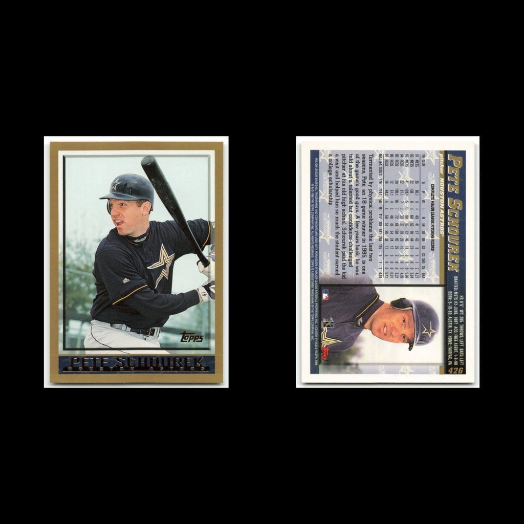 Pete Schourek #426 1998 Topps Houston Astros Baseball Card MLB NM