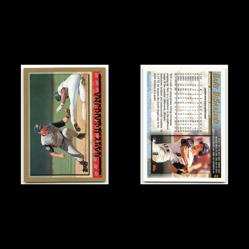 Gary DiSarcina #44 1998 Topps California Angels Baseball Card MLB NM