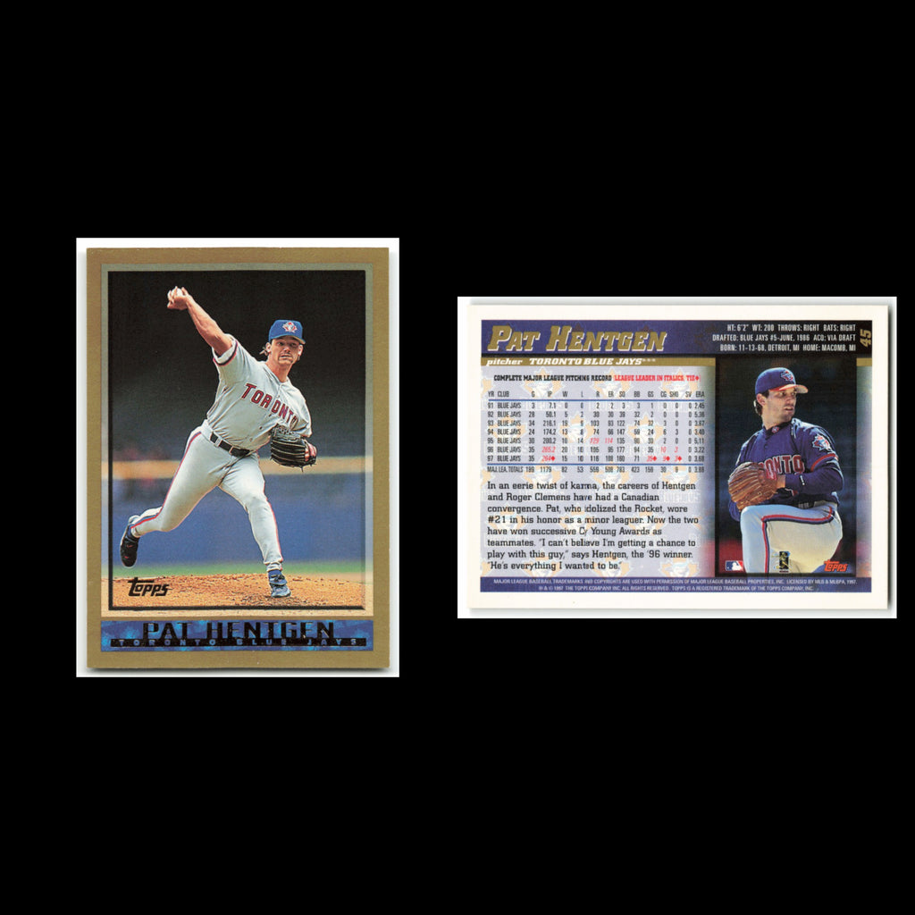 Pat Hentgen #45 1998 Topps Toronto Blue Jays Baseball Card MLB NM
