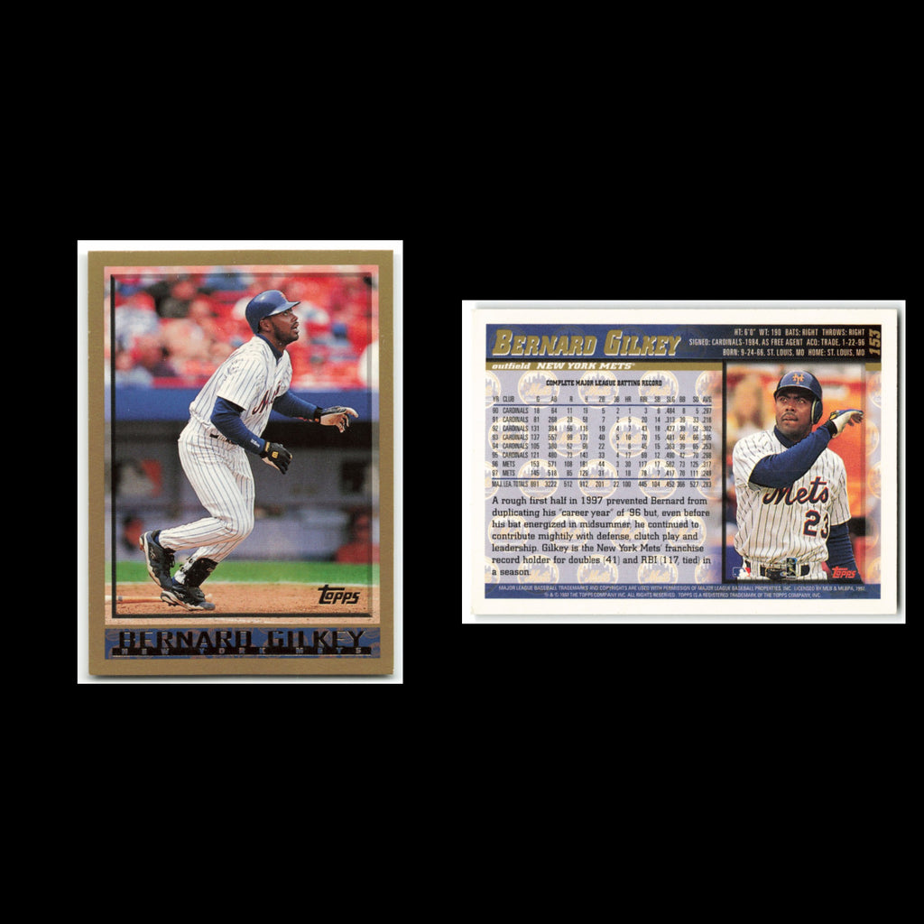 Bernard Gilkey #153 1998 Topps New York Mets Baseball Card MLB NM