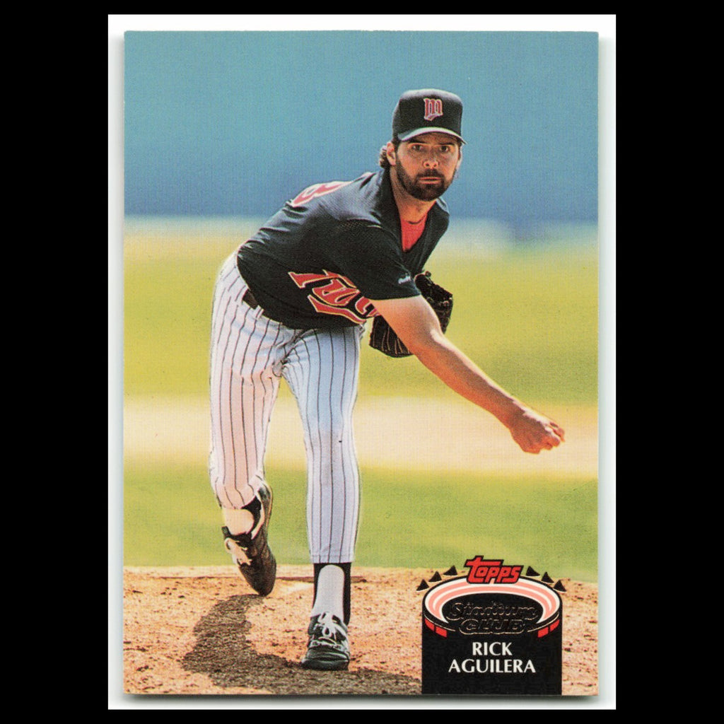 Rick Aguilera #726 1992 Topps Stadium Club Minnesota Twins Baseball Card MLB NM