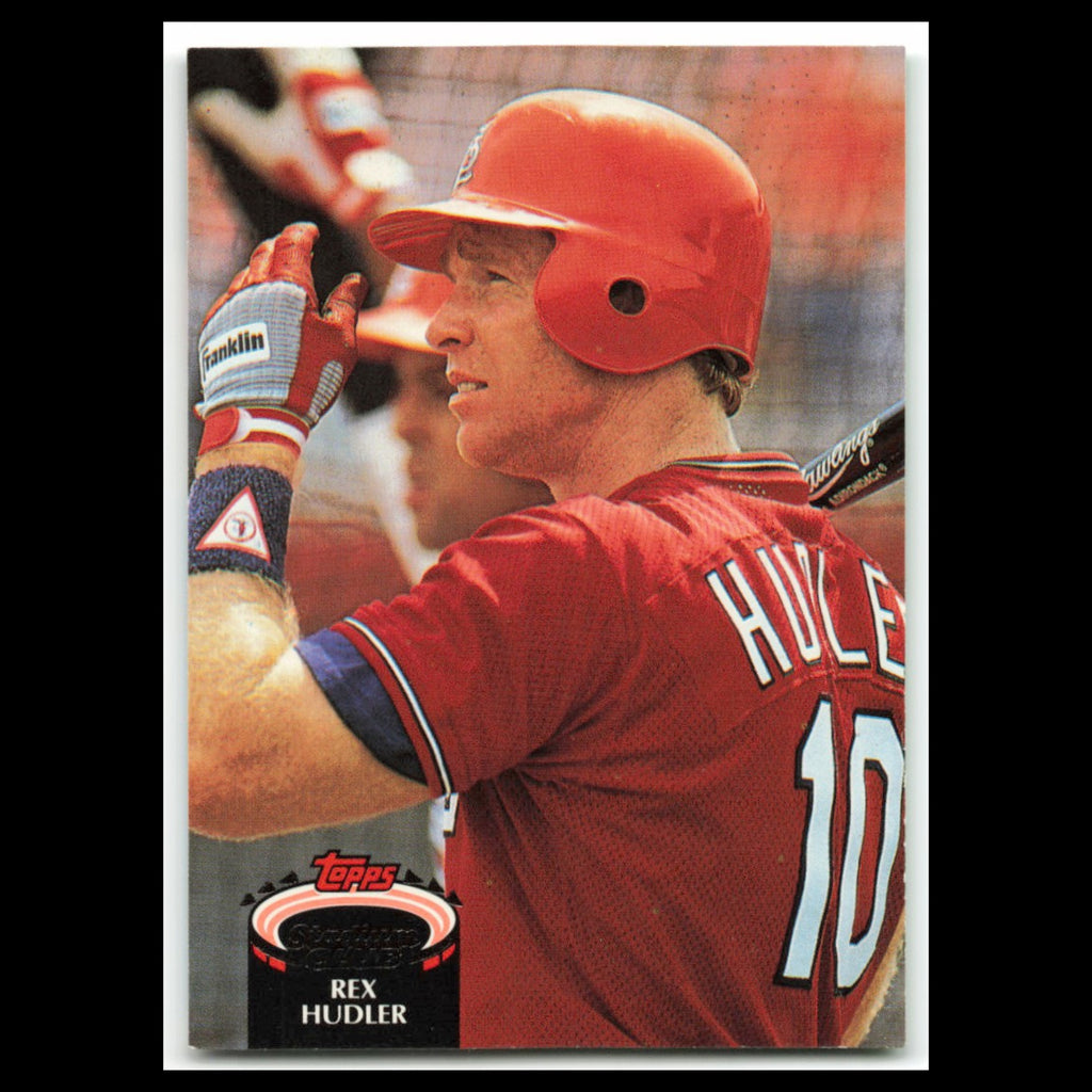 Rex Hudler #851 1992 Topps Stadium Club St. Louis Cardinals Baseball Card MLB NM