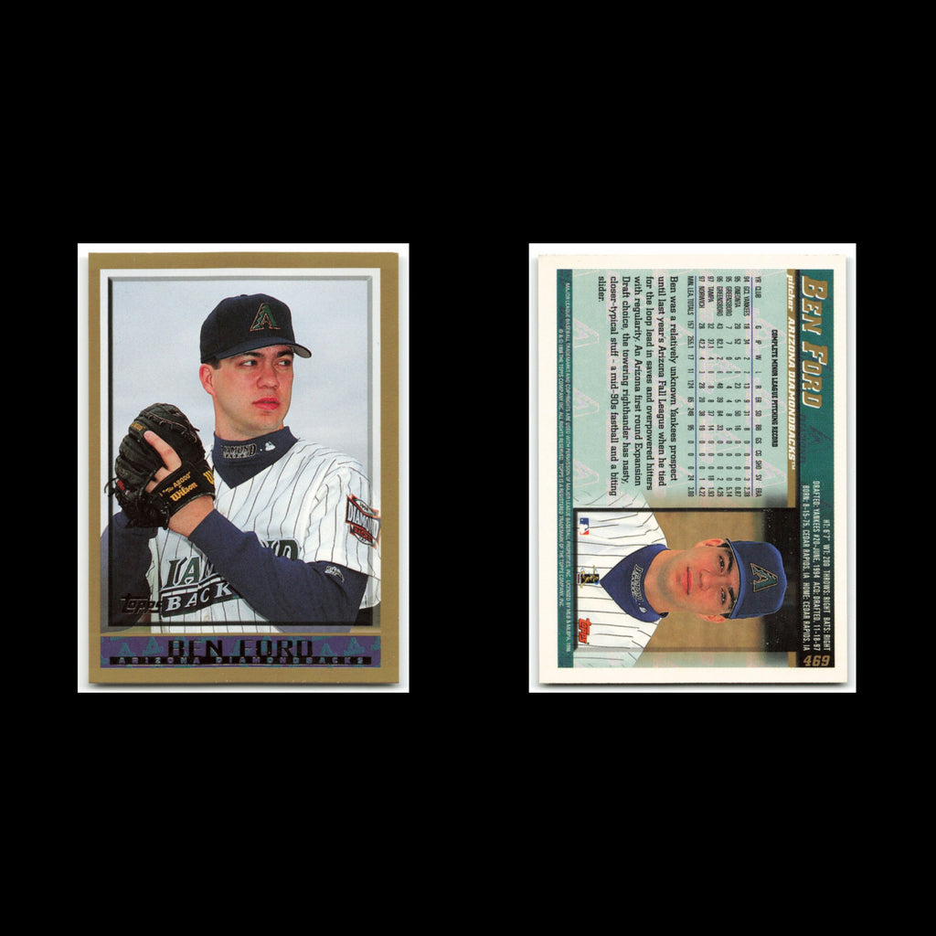 Ben Ford Rookie #469 1998 Topps Arizona Diamondbacks Baseball Card MLB NM