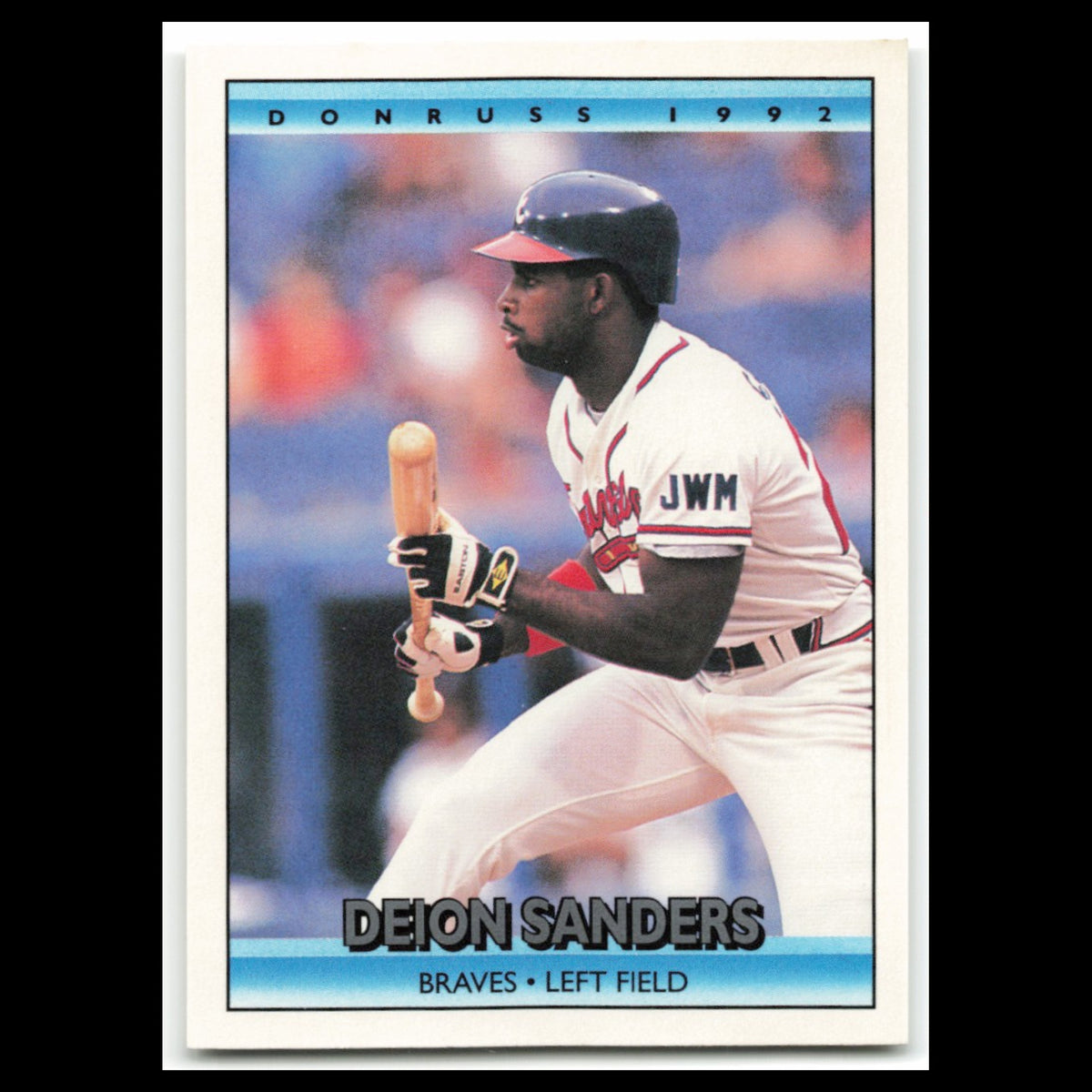 Deion Sanders #564 1992 Donruss Atlanta Braves Baseball Card MLB NM