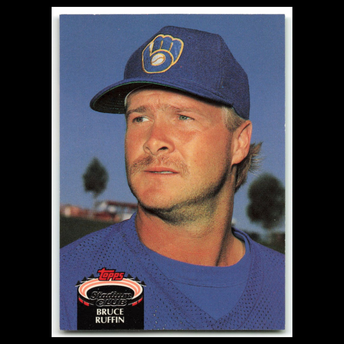 Bruce Ruffin #867 1992 Topps Stadium Club Milwaukee Brewers Baseball Card MLB NM
