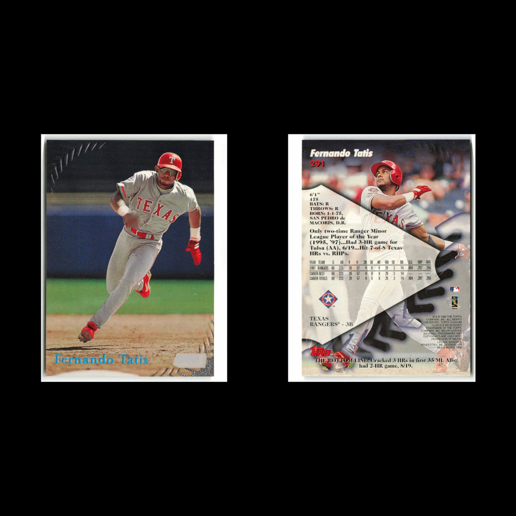 Fernando Tatis #291 1998 Topps Stadium Club Texas Rangers Baseball Card MLB NM