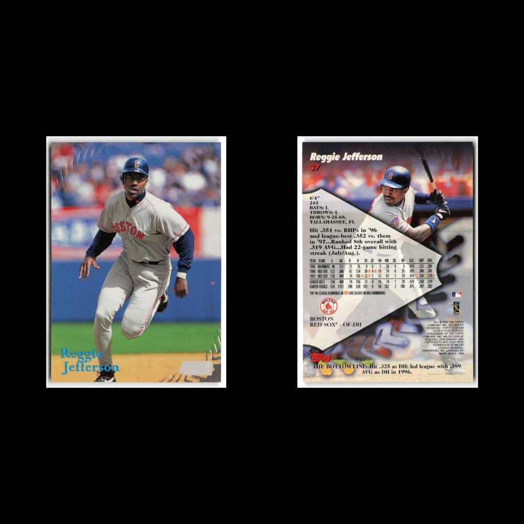 Reggie Jefferson #37 1998 Topps Stadium Club Boston Red Sox Baseball Card MLB NM