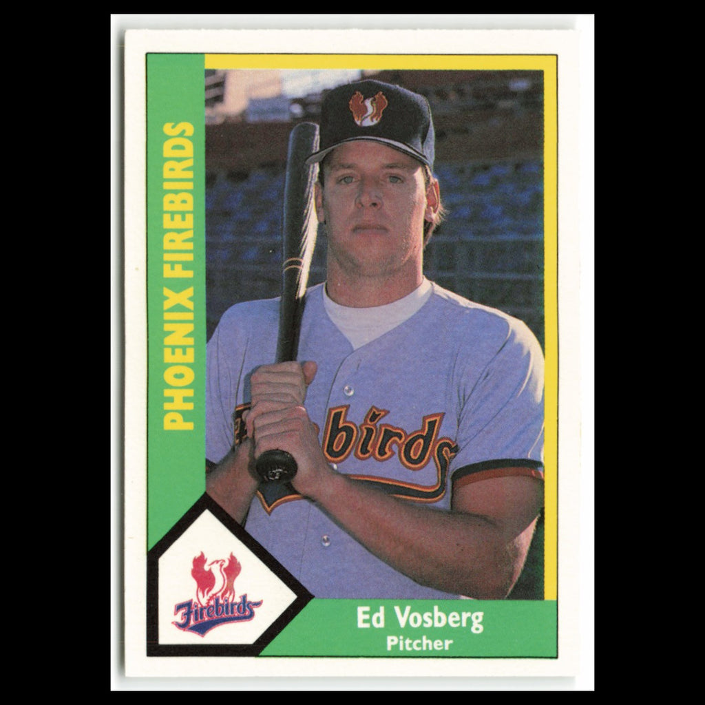 Ed Vosberg #6 1990 CMC Pacific Leauge Phoenix Firebirds Baseball Card MLB NM