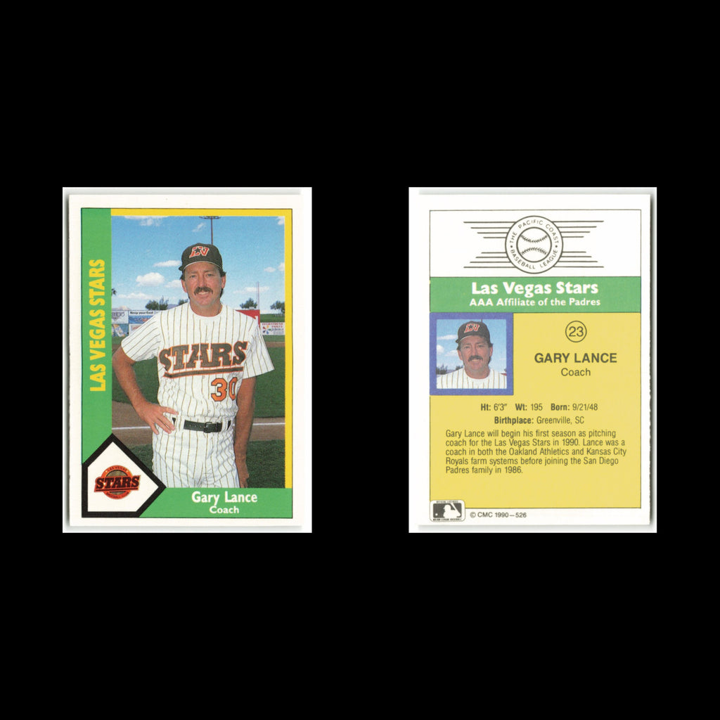 Gary Lance #23 1990 CMC Pacific Leauge Las Vegas Stars Baseball Card MLB NM
