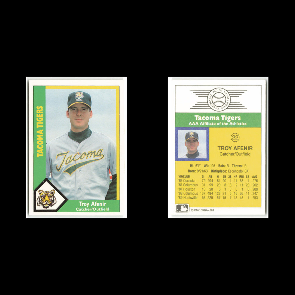 Troy Afenir #22 1990 CMC Pacific Leauge Tacoma Tigers Baseball Card MLB NM