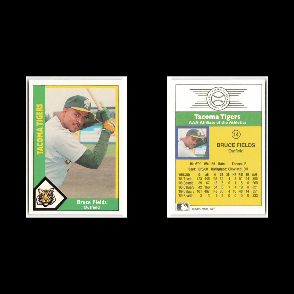 Bruce Fields #14 1990 CMC Pacific Leauge Tacoma Tigers Baseball Card MLB NM