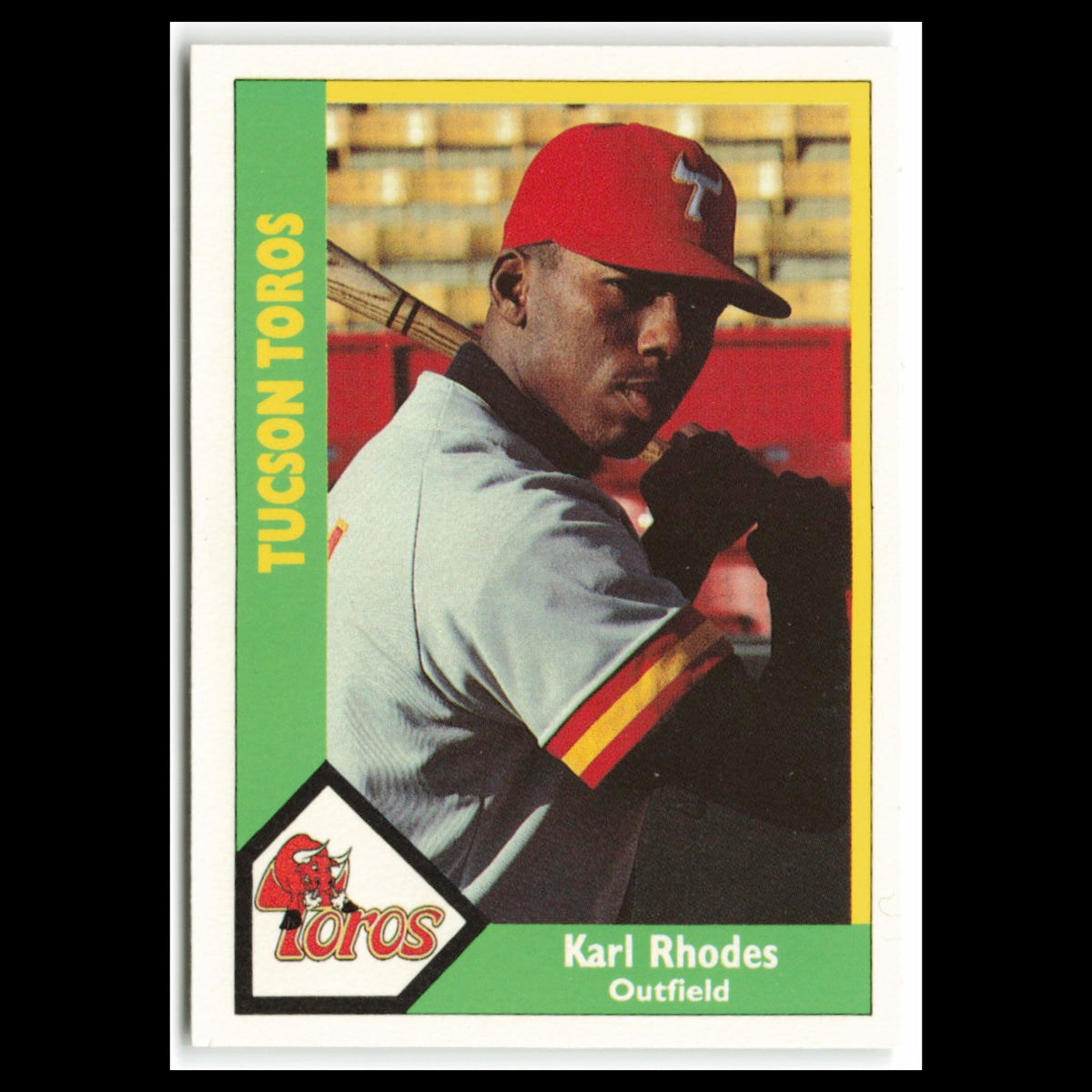 Karl Rhodes #18 1990 CMC Pacific Leauge Tucson Toros Baseball Card MLB NM