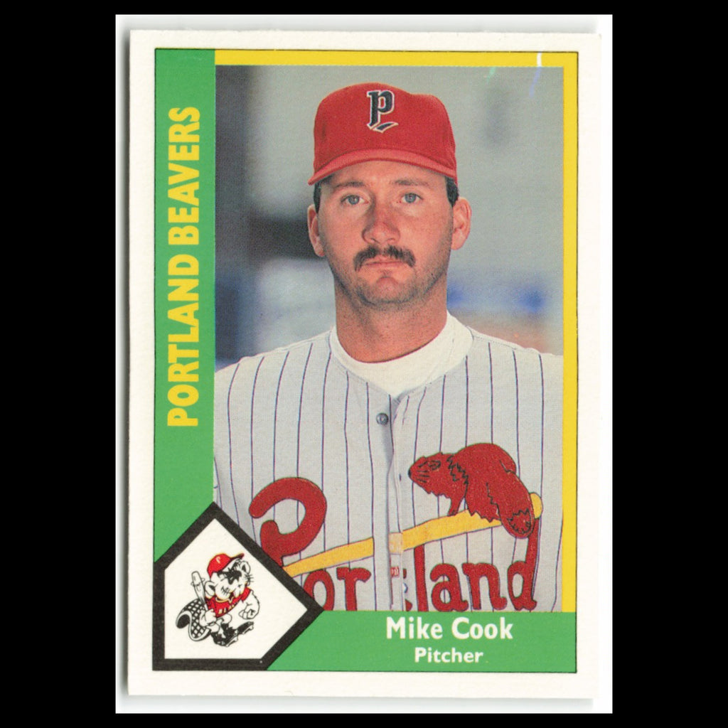 Mike Cook #4 1990 CMC Pacific Leauge Portland Beavers Baseball Card MLB NM