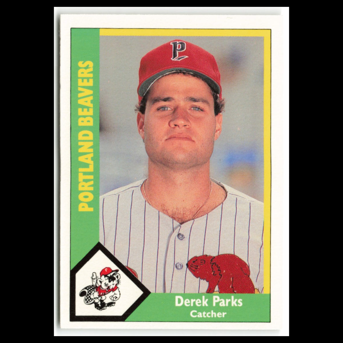 Derek Parks #14 1990 CMC Pacific Leauge Portland Beavers Baseball Card MLB NM