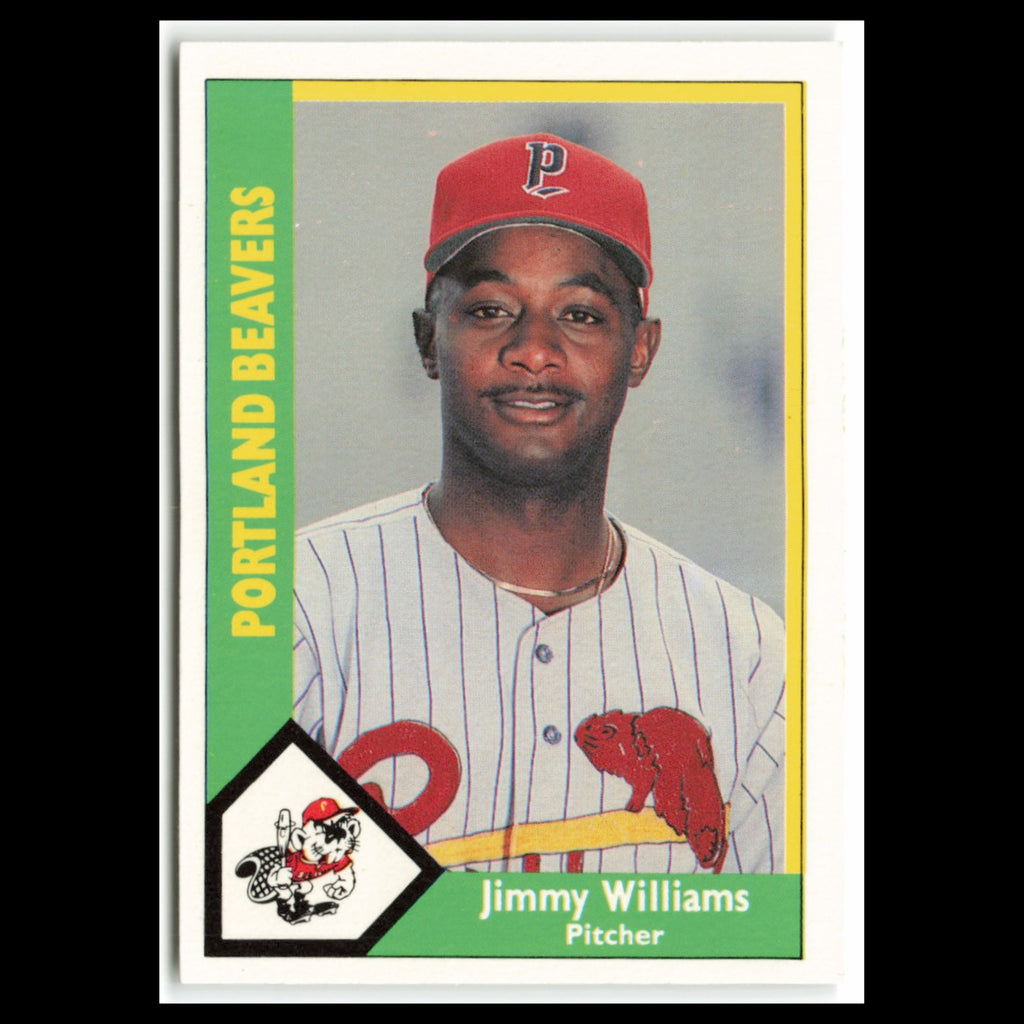 Jimmy Williams #10 1990 CMC Pacific Leauge Portland Beavers Baseball Card MLB NM