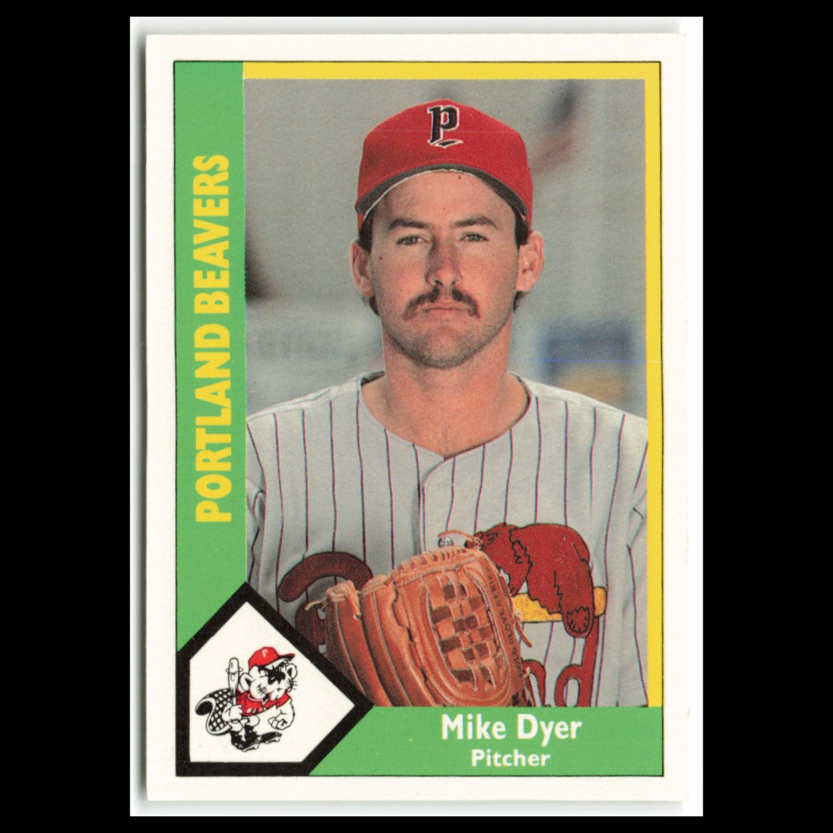 Mike Dyer #6 1990 CMC Pacific Leauge Portland Beavers Baseball Card MLB NM
