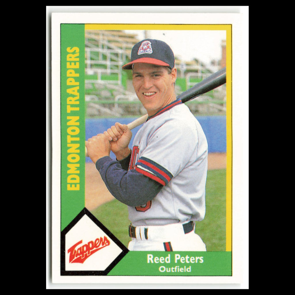 Reed Peters #17 1990 CMC Pacific Leauge Edmonton Trappers Baseball Card MLB NM