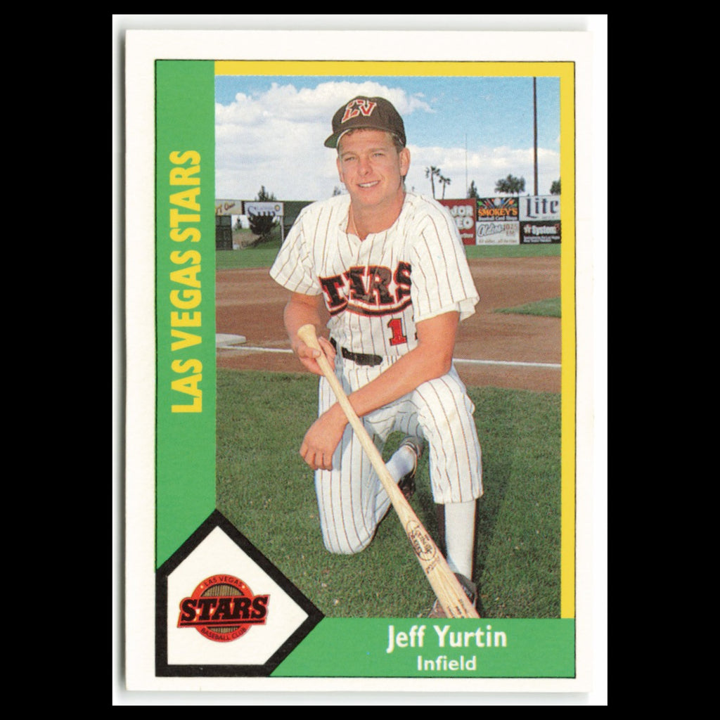 Jeff Yurtin #19 1990 CMC Pacific Leauge Las Vegas Stars Baseball Card MLB NM
