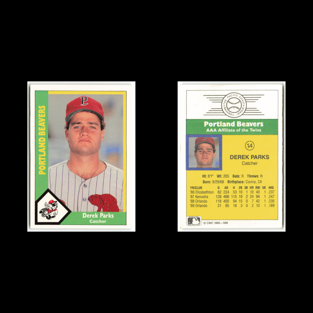Derek Parks #14 1990 CMC Pacific Leauge Portland Beavers Baseball Card MLB NM