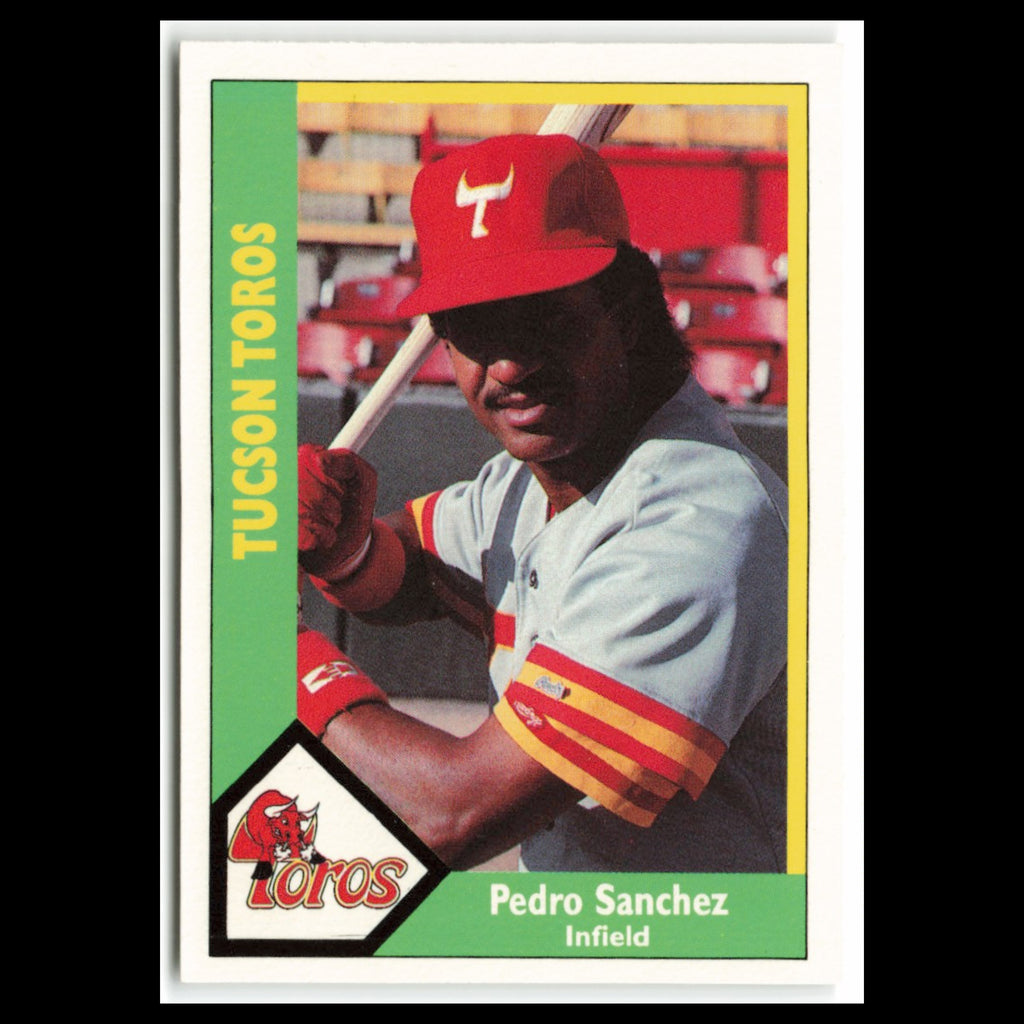 Pedro Sanchez #22 1990 CMC Pacific Leauge Tucson Toros Baseball Card MLB NM
