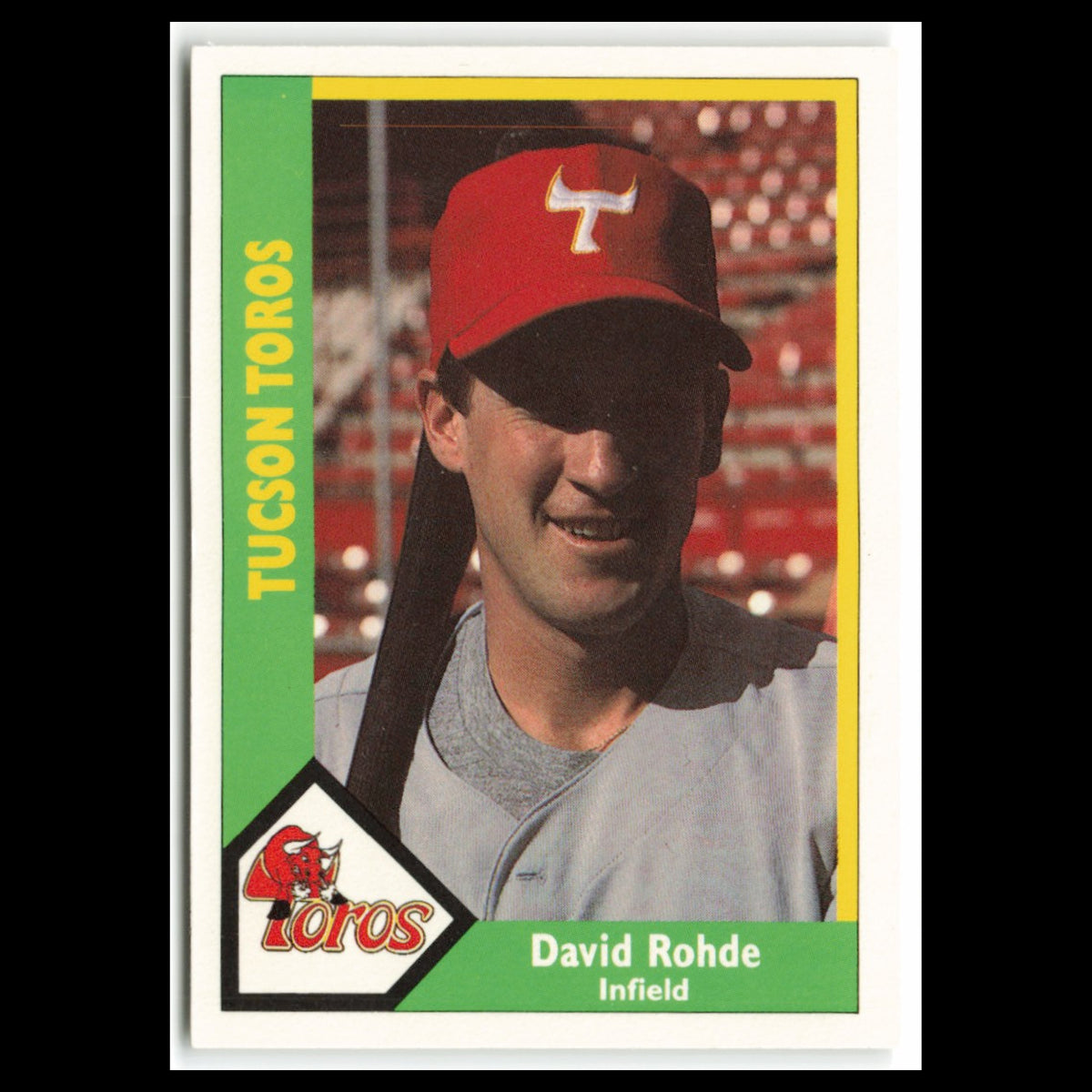 David Rohde #19 1990 CMC Pacific Leauge Tucson Toros Baseball Card MLB NM