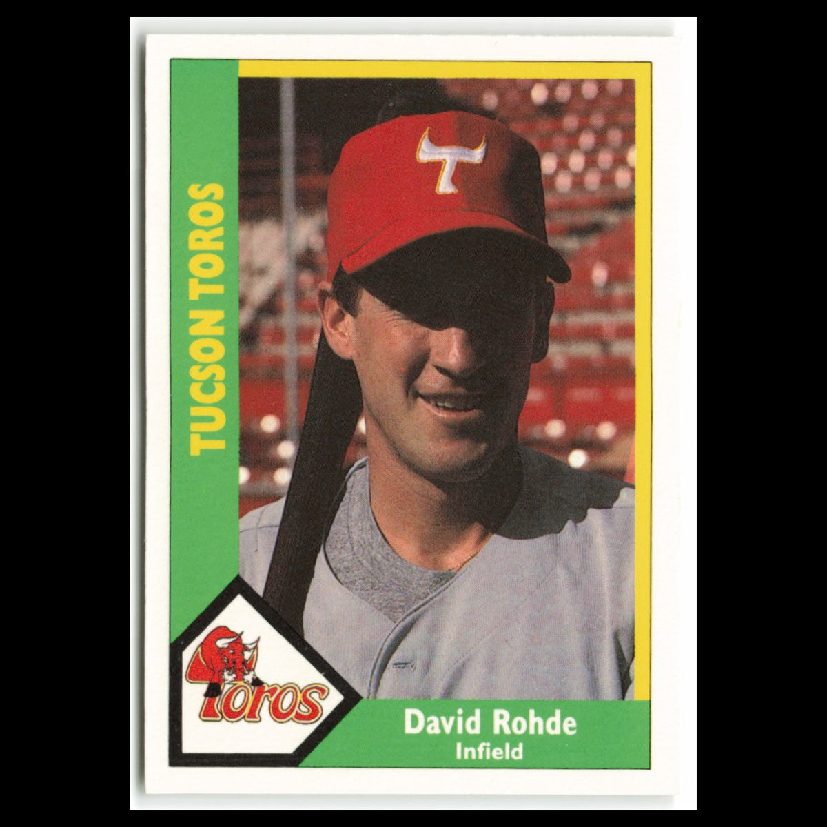 David Rohde #19 1990 CMC Pacific Leauge Tucson Toros Baseball Card MLB NM