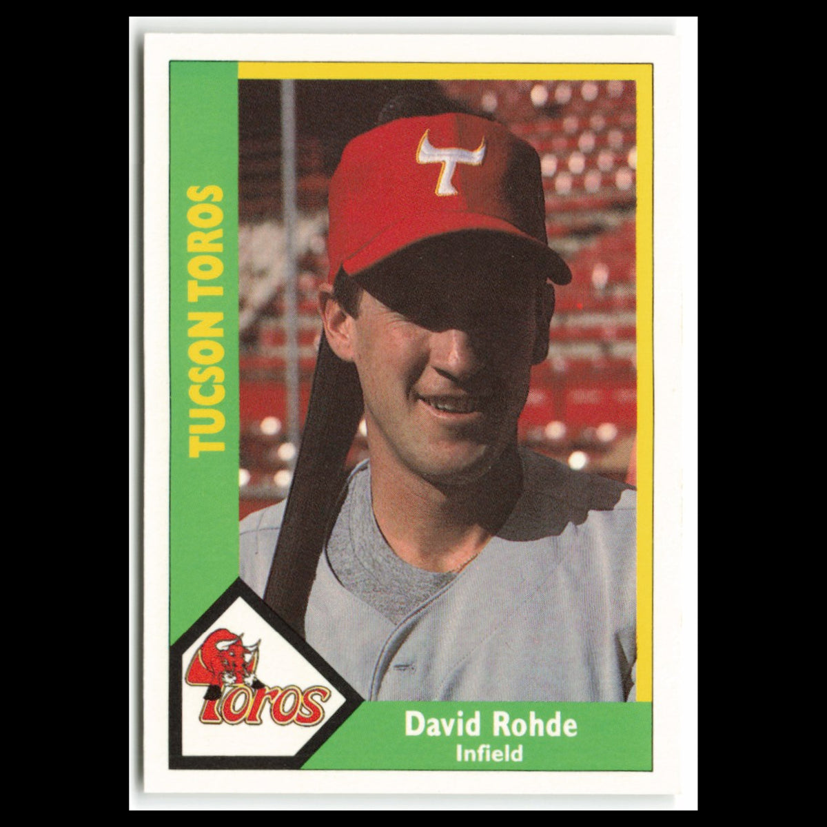 David Rohde #19 1990 CMC Pacific Leauge Tucson Toros Baseball Card MLB NM