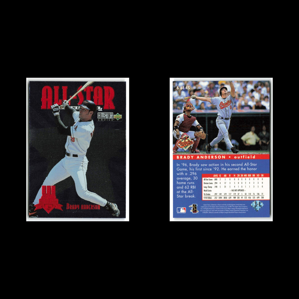 Brady Anderson #6 1997 Collectors Choice All-Star Connection Baltimore Orioles