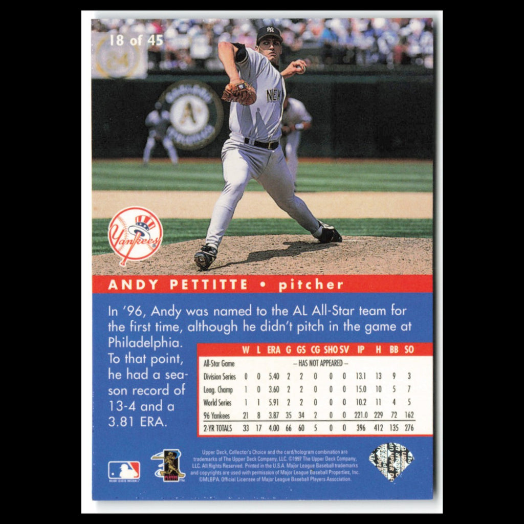 Andy Pettitte #18 1997 Collectors Choice All-Star Connection New York Yankees NM