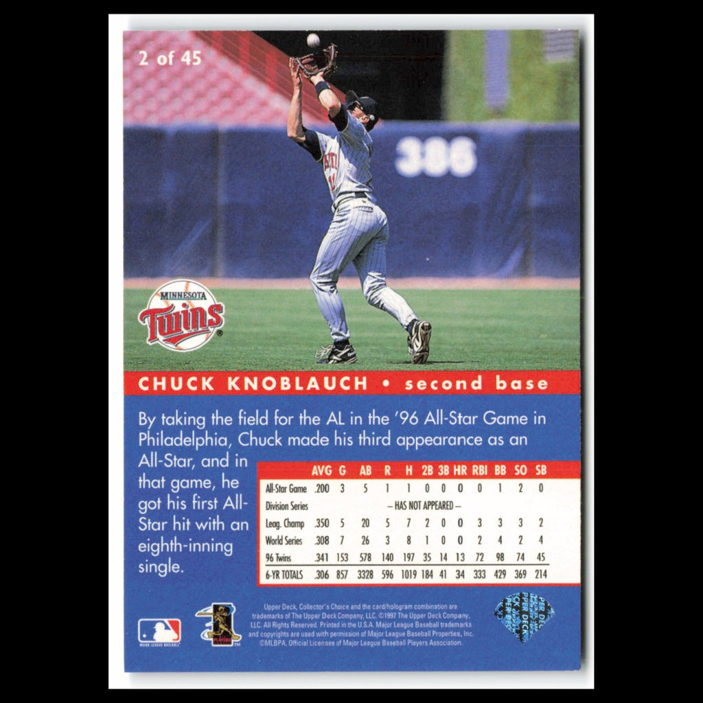 Chuck Knoblauch #2 1997 Collectors Choice All-Star Connection Minnesota Twins NM