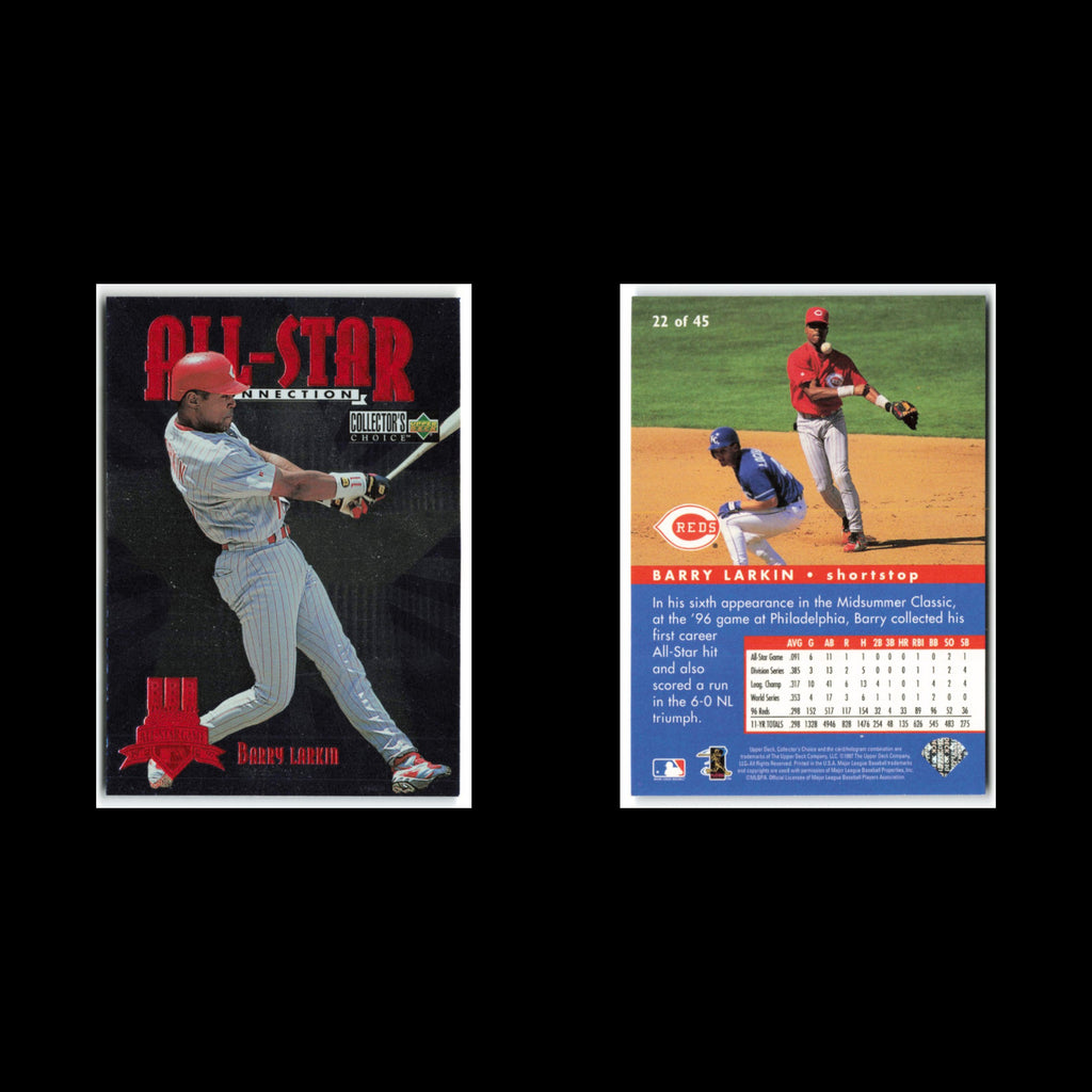 Barry Larkin #22 1997 Collectors Choice All-Star Connection Cincinnati Reds Card