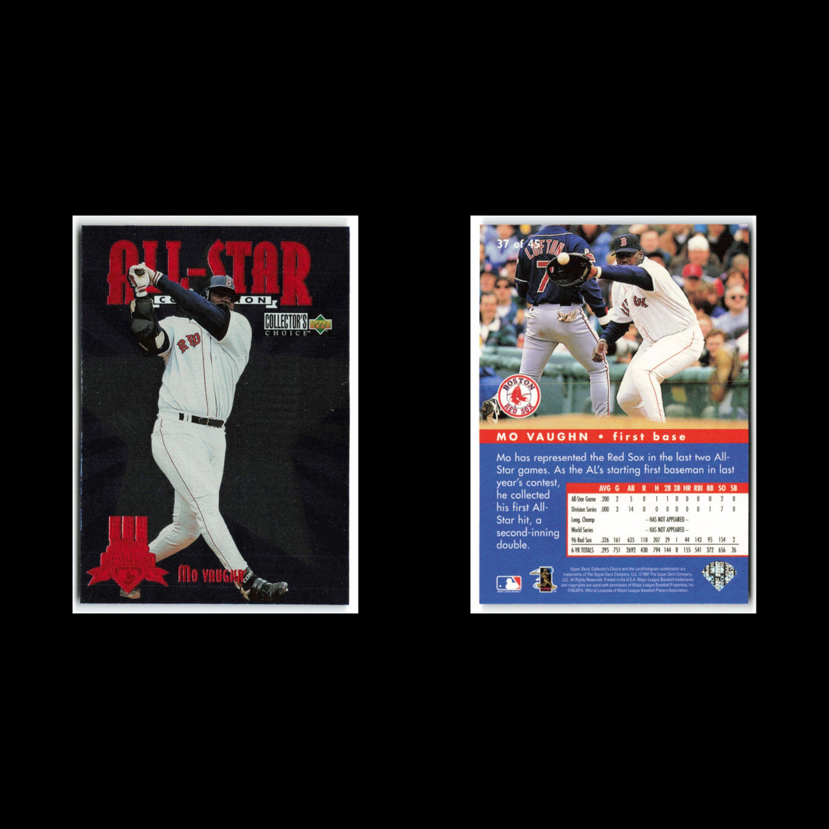 Mo Vaughn #37 1997 Collectors Choice All-Star Connection Boston Red Sox Baseball