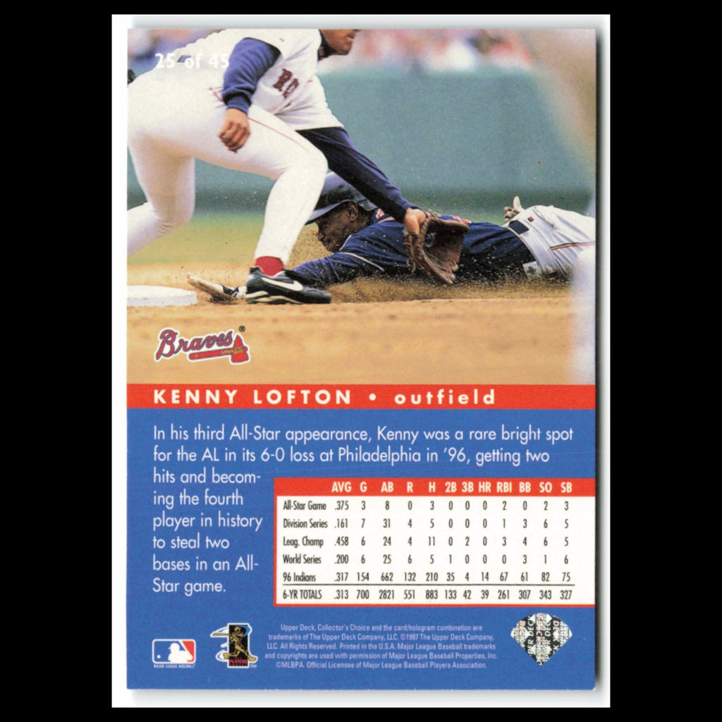 Kenny Lofton #25 1997 Collectors Choice All-Star Connection Atlanta Braves Card