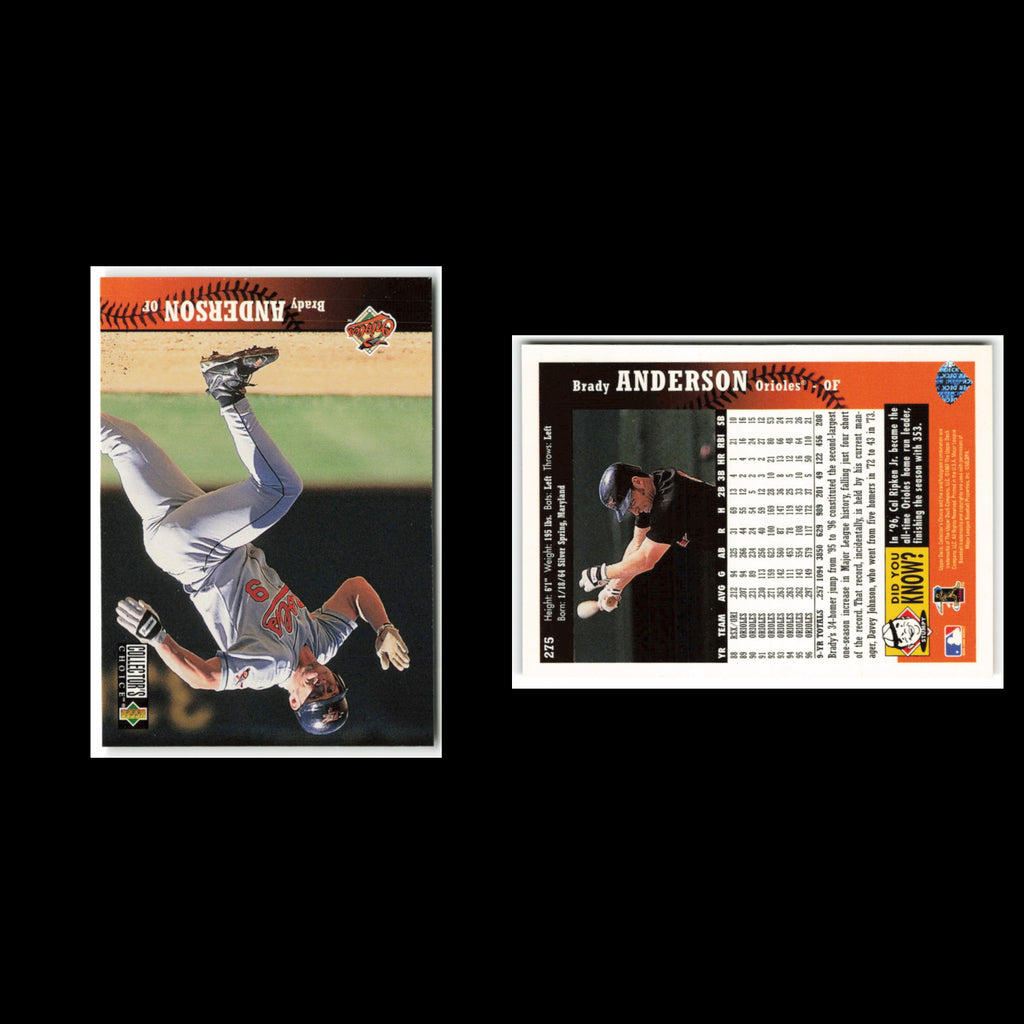Brady Anderson #275 1997 Collectors Choice Baltimore Orioles Baseball Card MLB