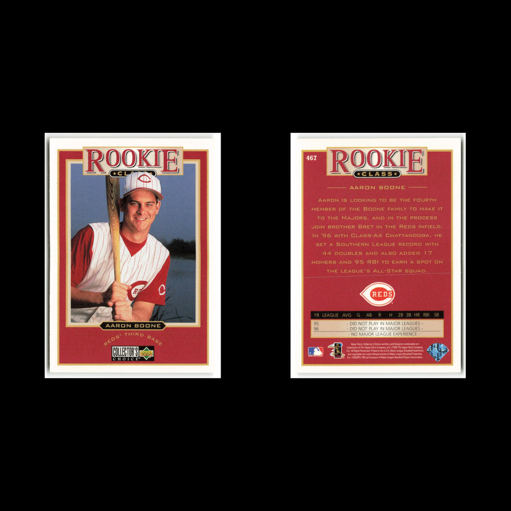 Aaron Boone Rookie #467 1997 Collectors Choice Cincinnati Reds Baseball Card MLB