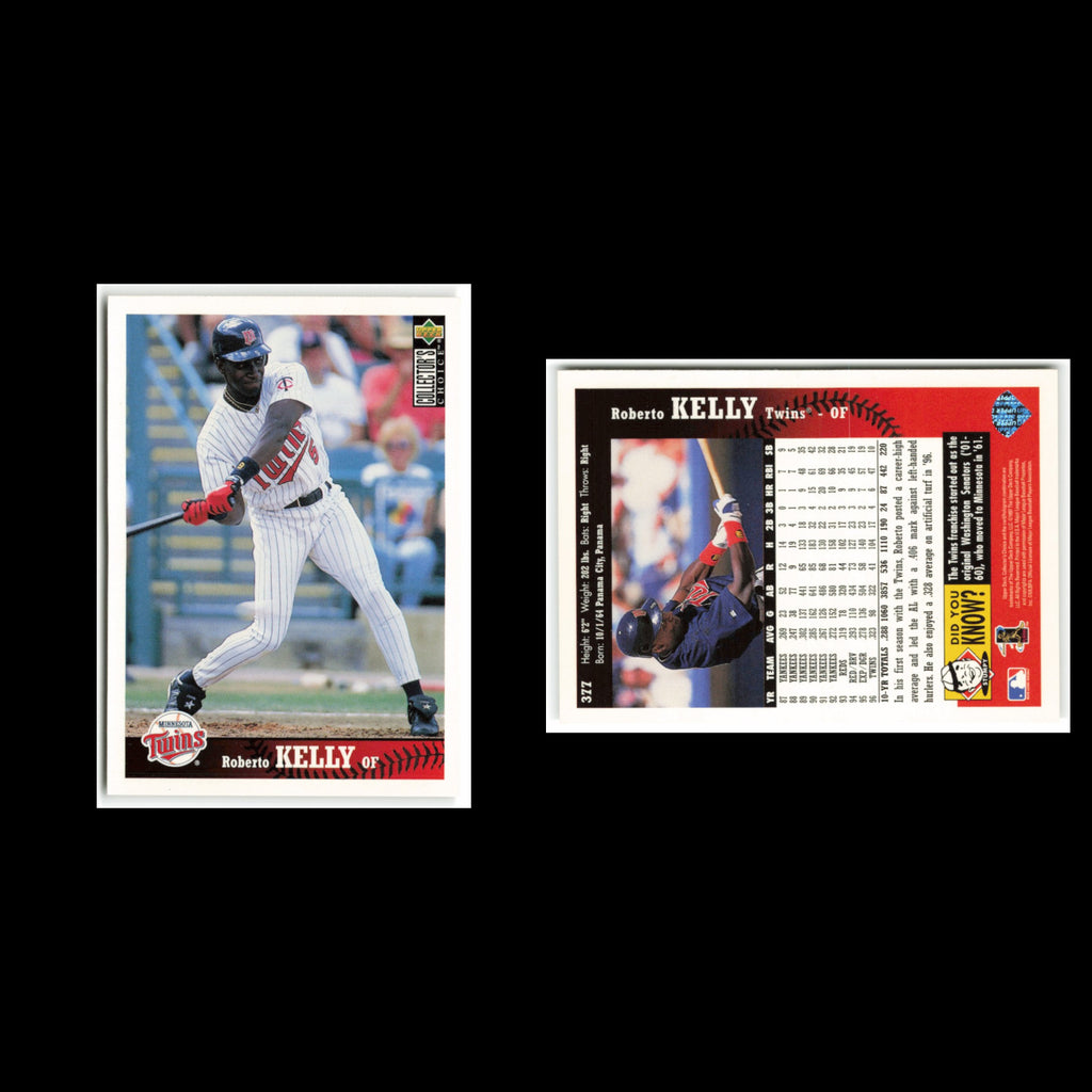 Roberto Kelly #377 1997 Collectors Choice Minnesota Twins Baseball Card MLB NM