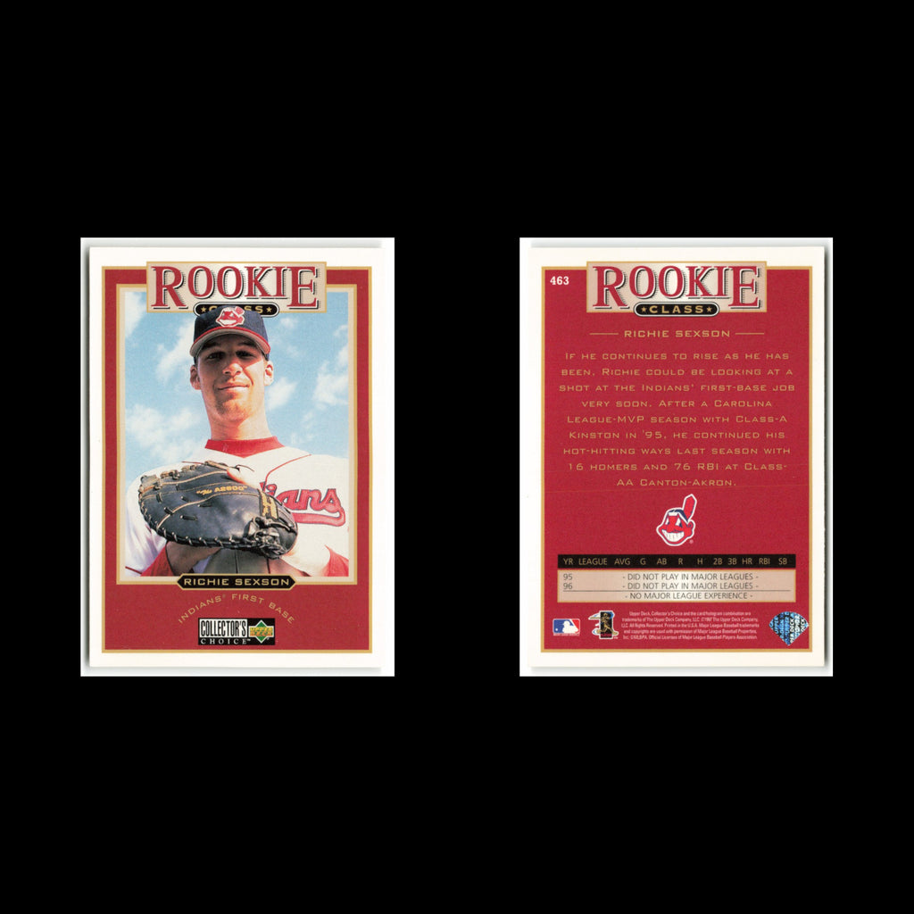 Richie Sexson Rookie #463 1997 Collectors Choice Cleveland Indians Baseball Card