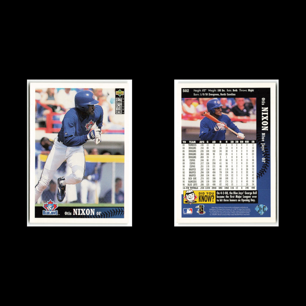 Otis Nixon #502 1997 Collectors Choice Toronto Blue Jays Baseball Card MLB NM