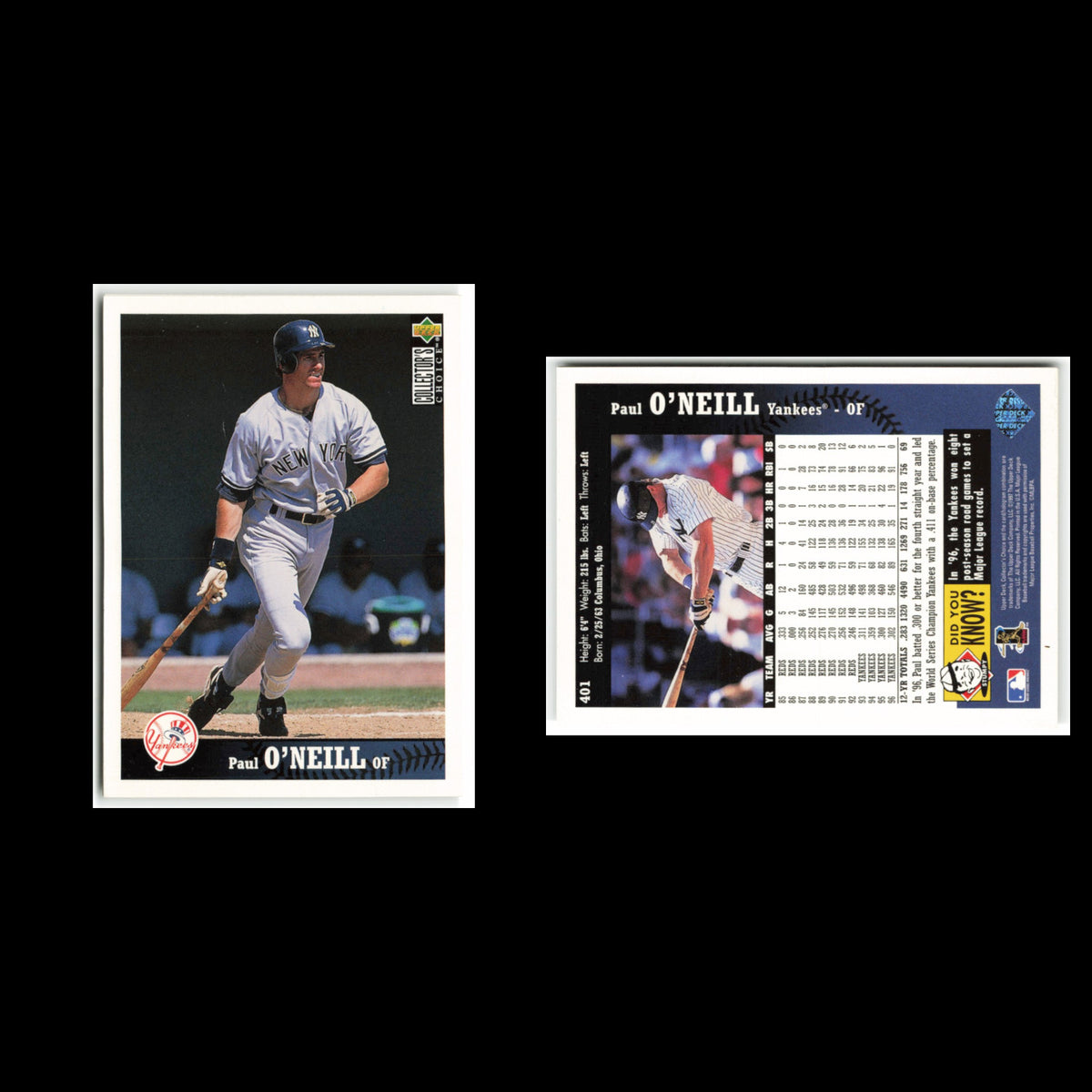 Paul ONeill #401 1997 Collectors Choice New York Yankees Baseball Card MLB NM