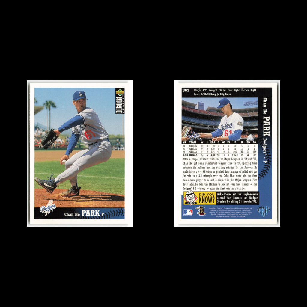 Chan Ho Park #367 1997 Collectors Choice Los Angeles Dodgers Baseball Card MLB
