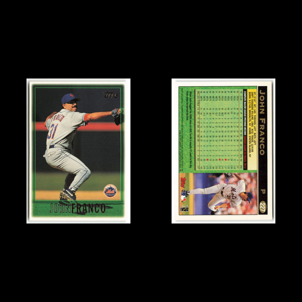 John Franco #227 1997 Topps New York Mets Baseball Card MLB NM