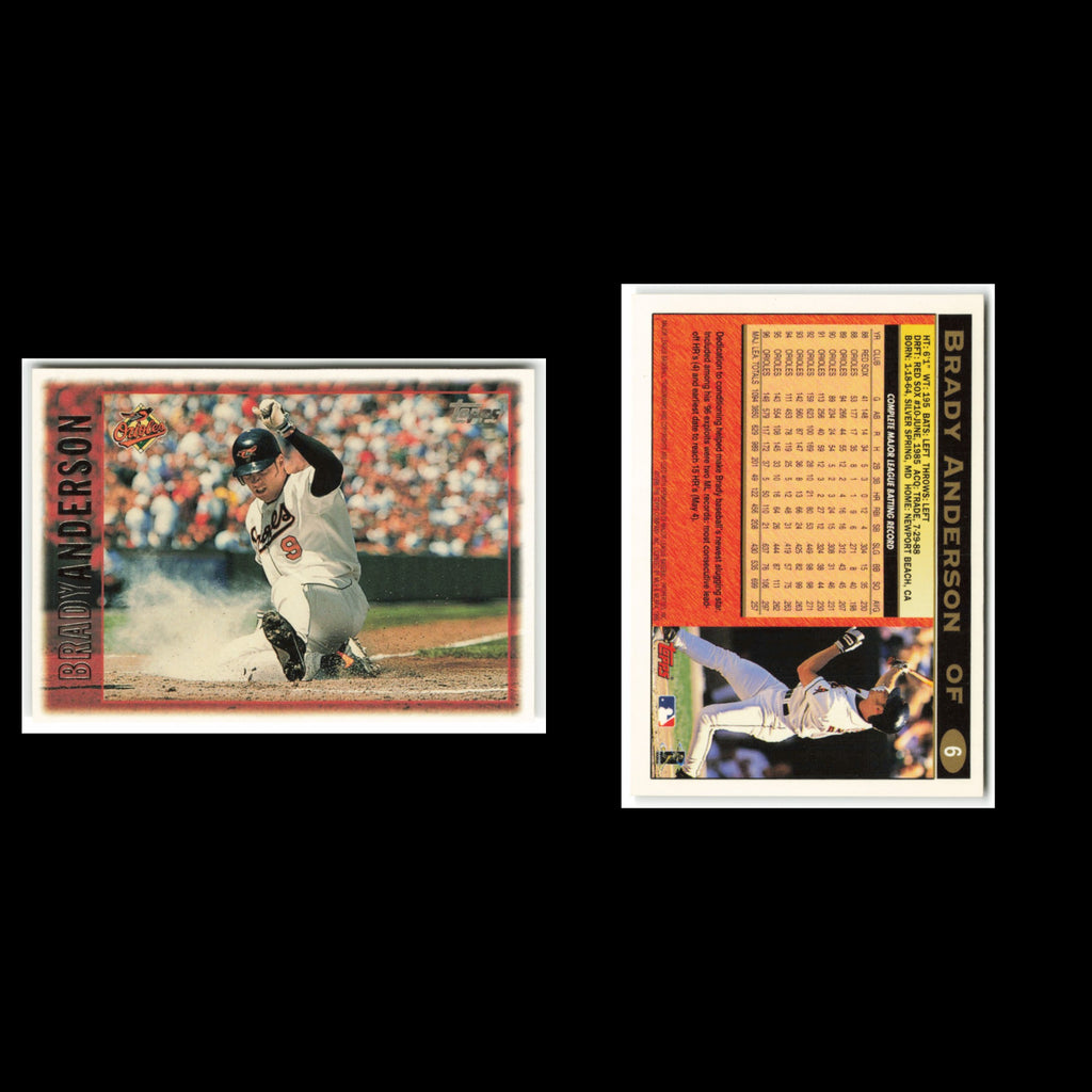 Brady Anderson #6 1997 Topps Baltimore Orioles Baseball Card MLB NM