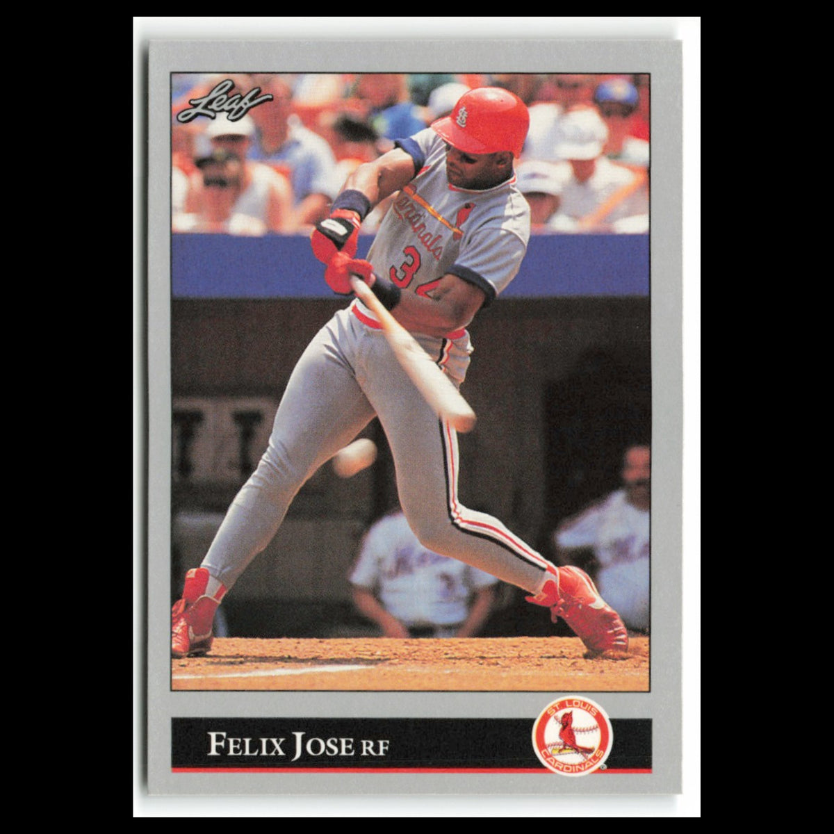 Felix Jose #63 1992 Leaf St. Louis Cardinals Baseball Card MLB NM