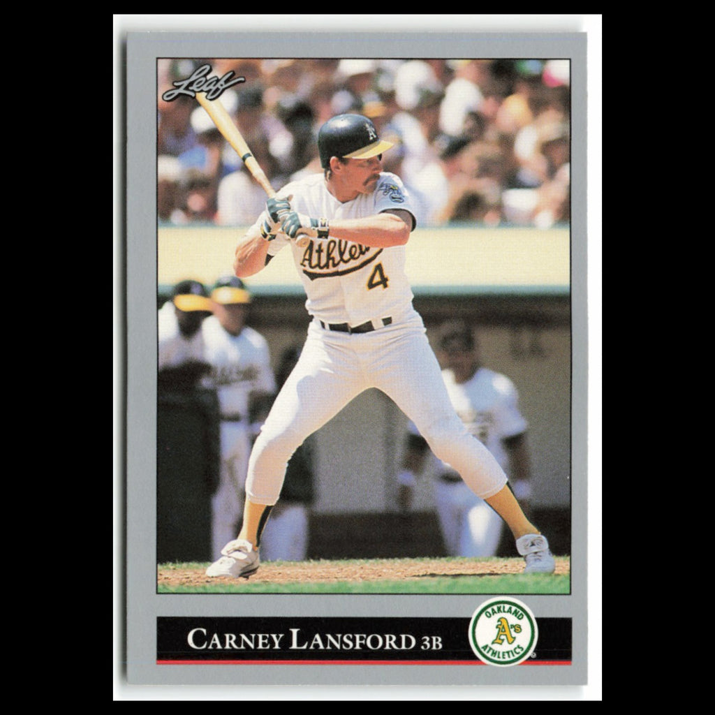 Carney Lansford #148 1992 Leaf Oakland Athletics Baseball Card MLB NM