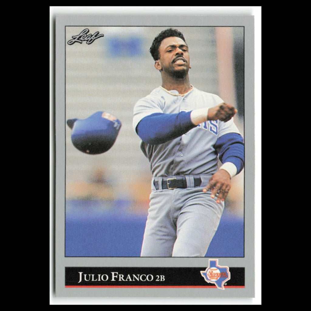 Julio Franco #119 1992 Leaf Texas Rangers Baseball Card MLB NM