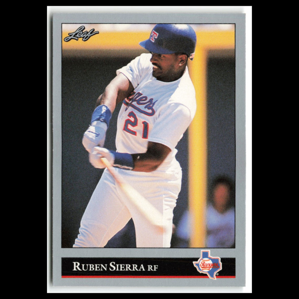 Ruben Sierra #383 1992 Leaf Texas Rangers Baseball Card MLB NM