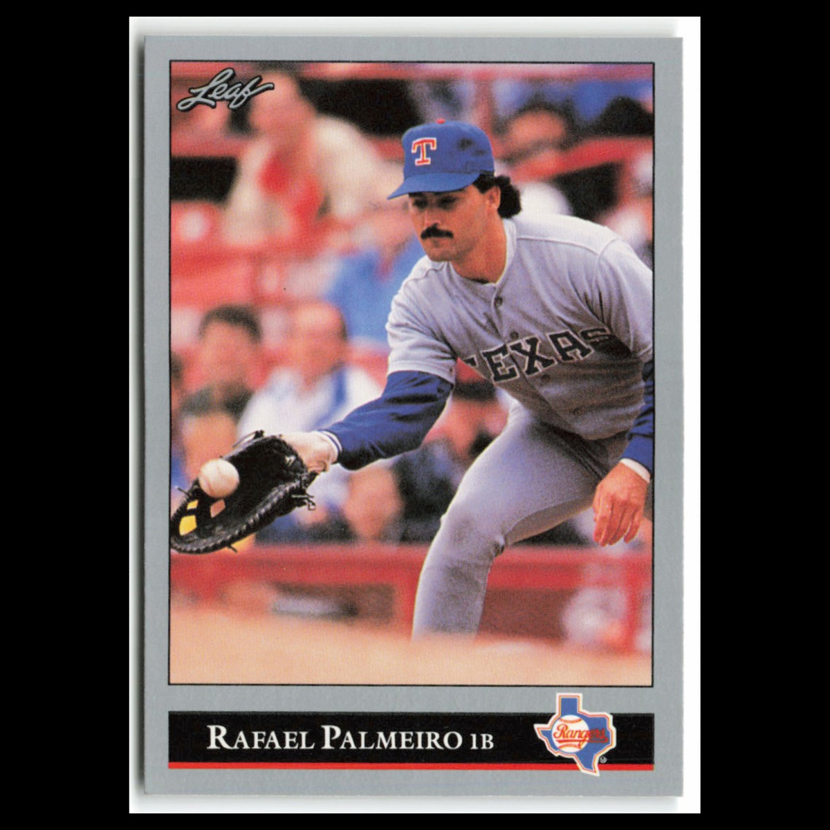 Rafael Palmeiro #296 1992 Leaf Texas Rangers Baseball Card MLB NM