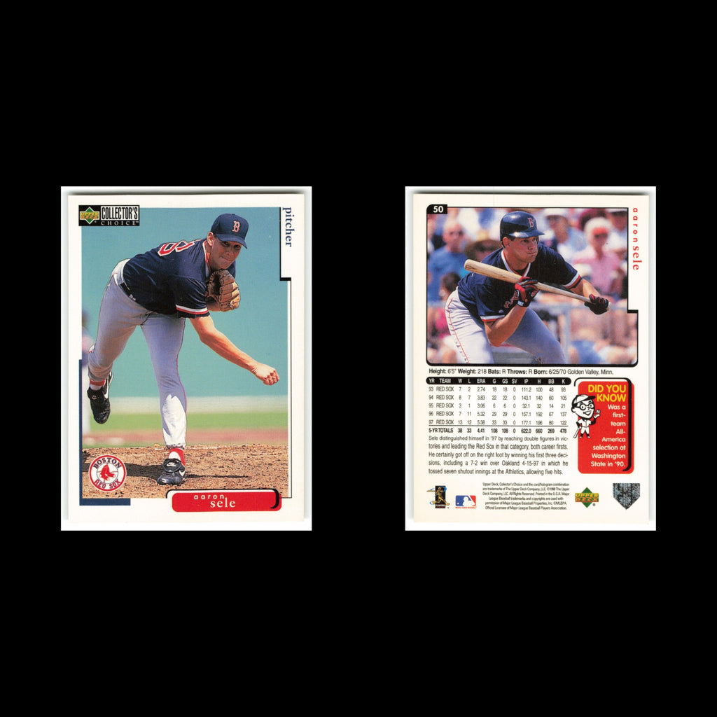 Aaron Sele #50 1998 Collectors Choice Boston Red Sox Baseball Card MLB NM