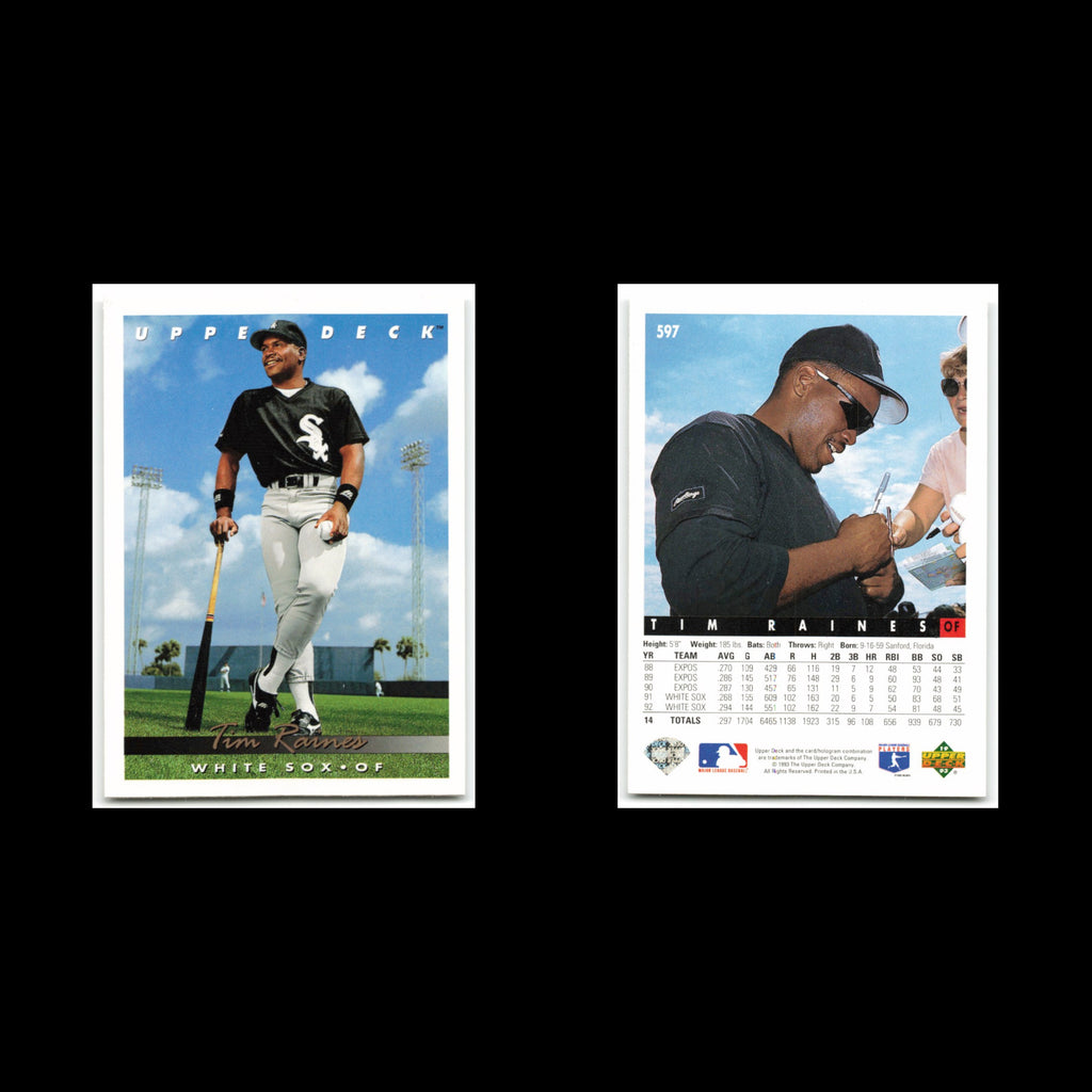 Tim Raines #597 1993 Upper Deck Chicago White Sox Baseball Card MLB NM